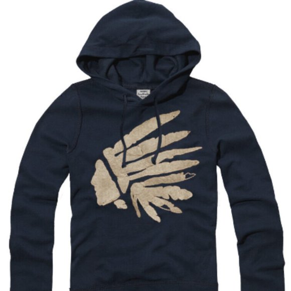 Brand New! Mens CALI HOLI Muscle Fit Applique Long-Sleeve Hoodie Tee Navy 150044 - Picture 1 of 2
